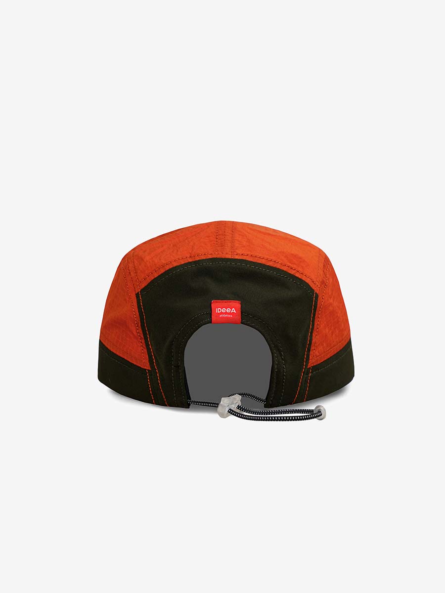「ATHLETICS」Running Cap - olive green & orange