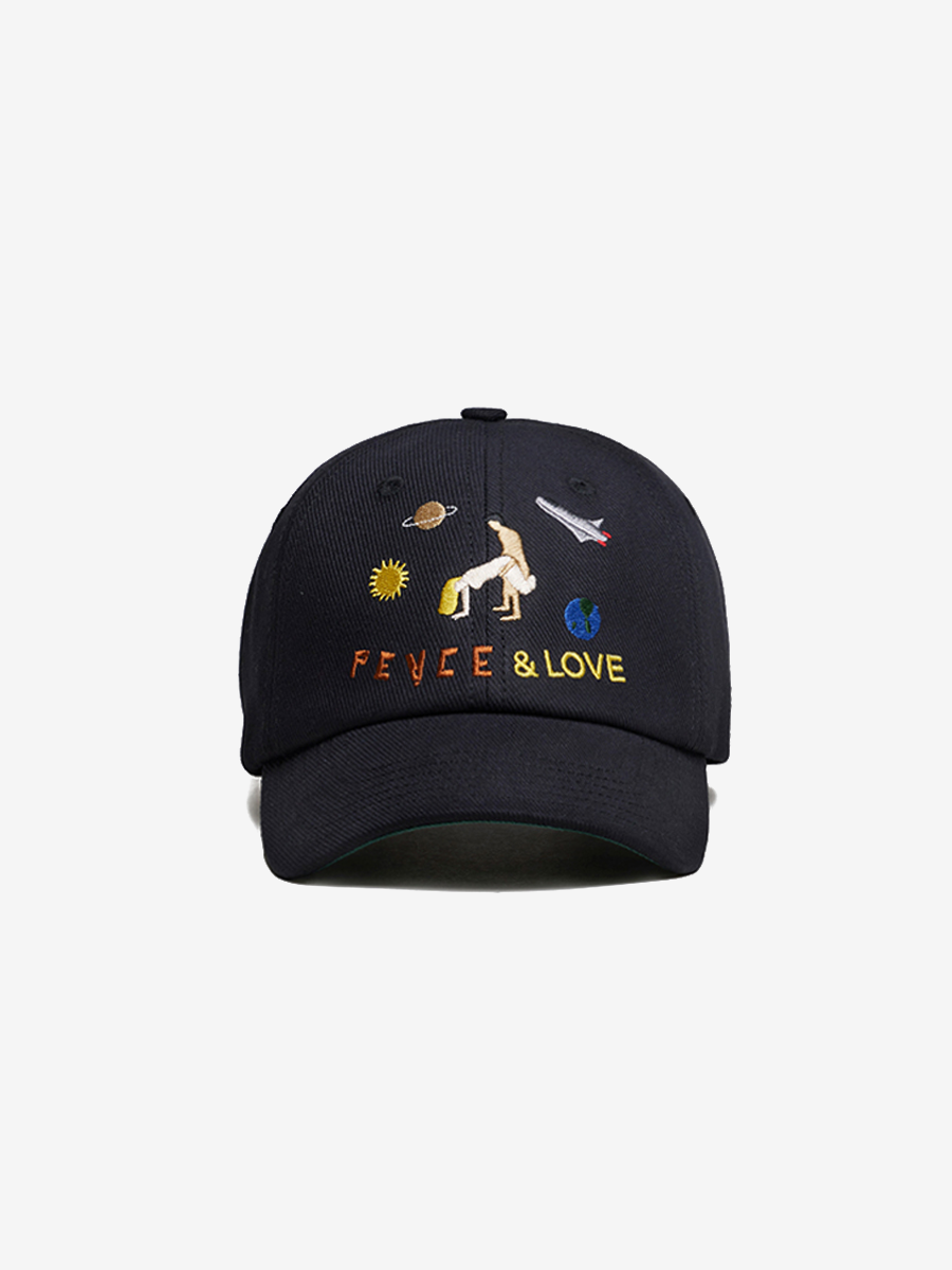 [Peace & Love] Cap - black