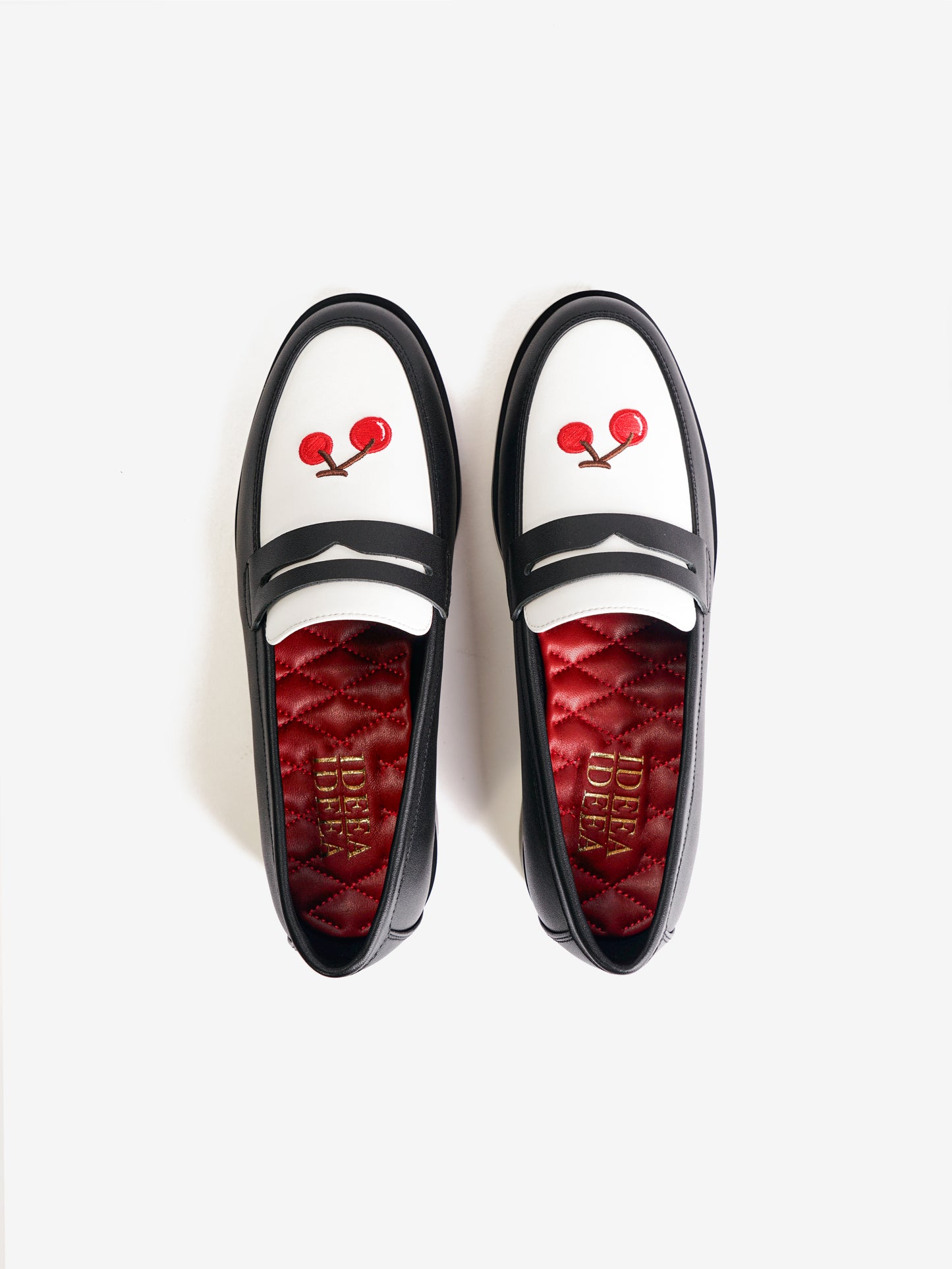 [Zoe Loafer-Cherry] Shoes - Black and white