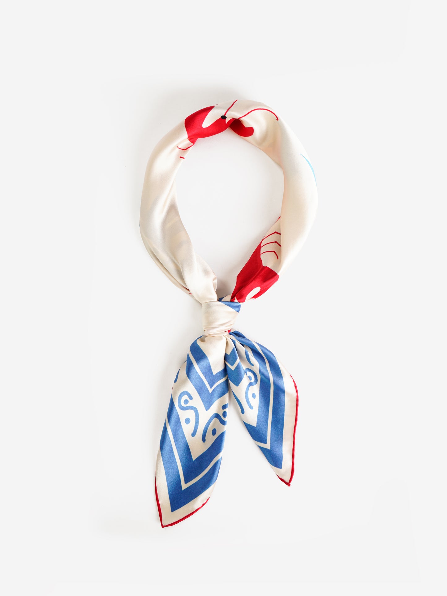 [Sea Friends] Scarves - Oriental Porcelain Blue Red