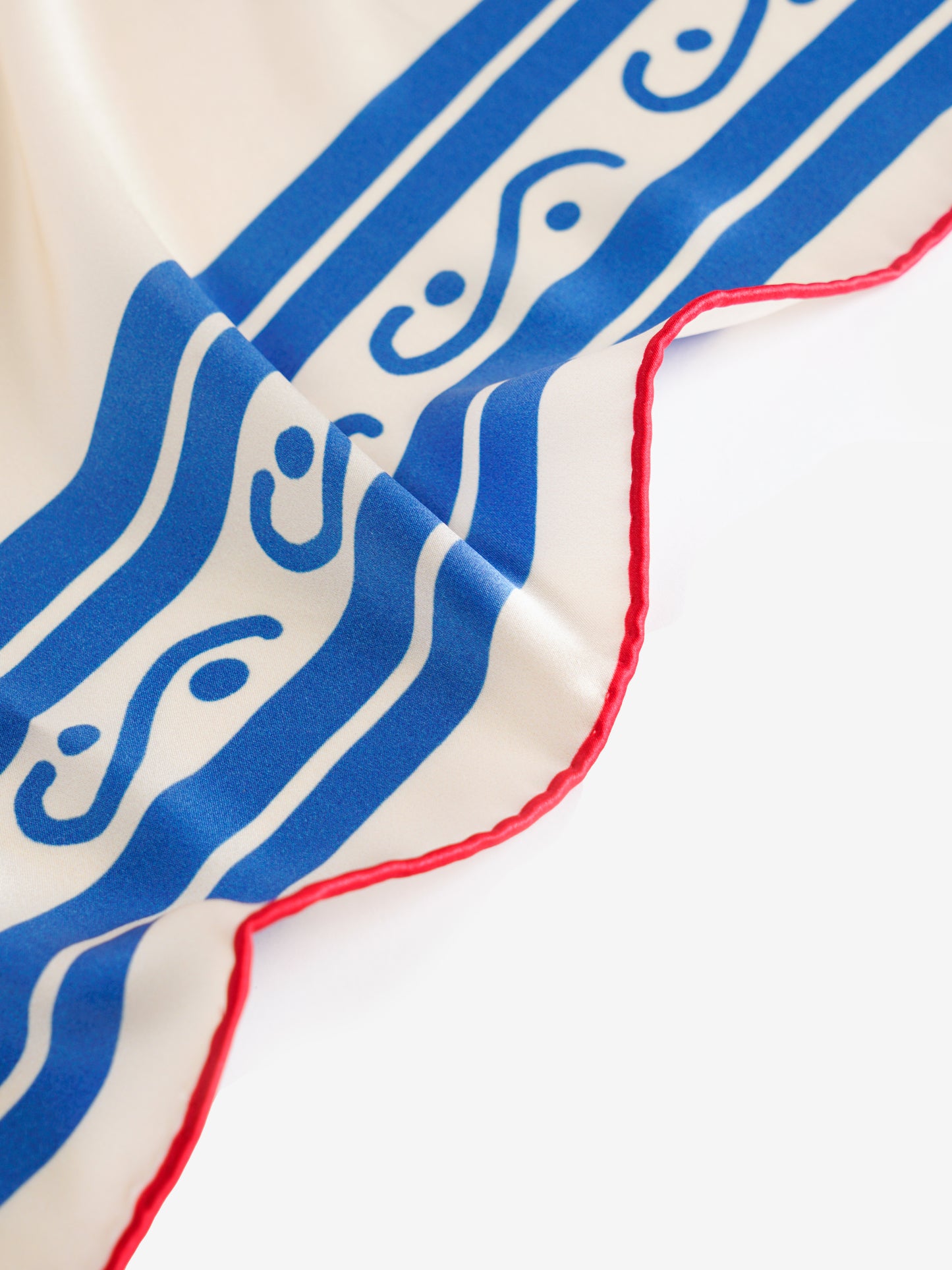 [Sea Friends] Scarves - Oriental Porcelain Blue Red