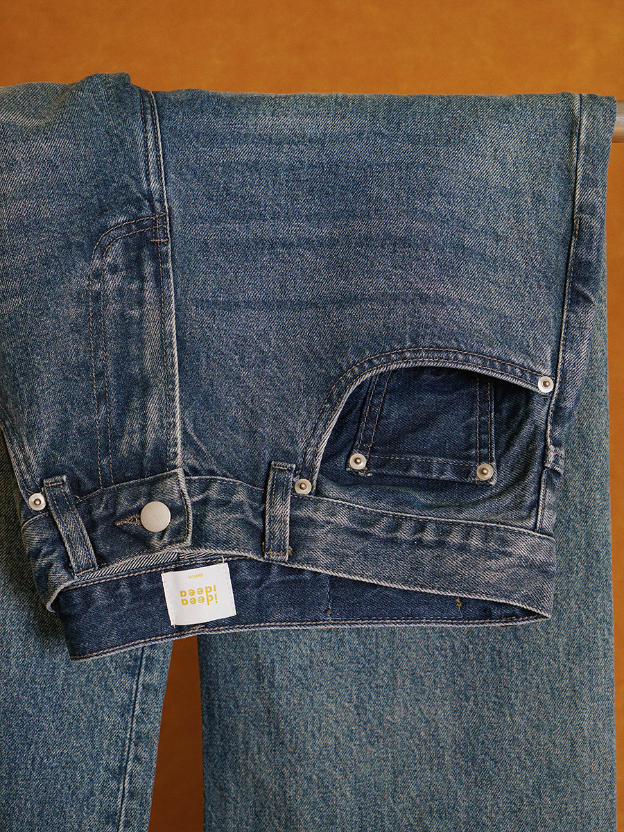 [Imported Okayama fabric] Jeans - blue