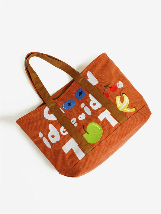 [Good ideea ideea] Tote - coral orange