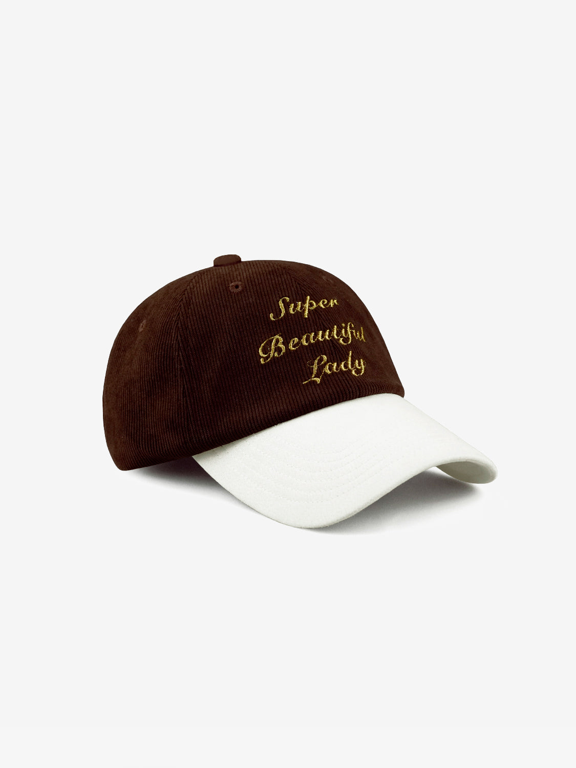 [Super Beautiful Lady] Cap - brown & white