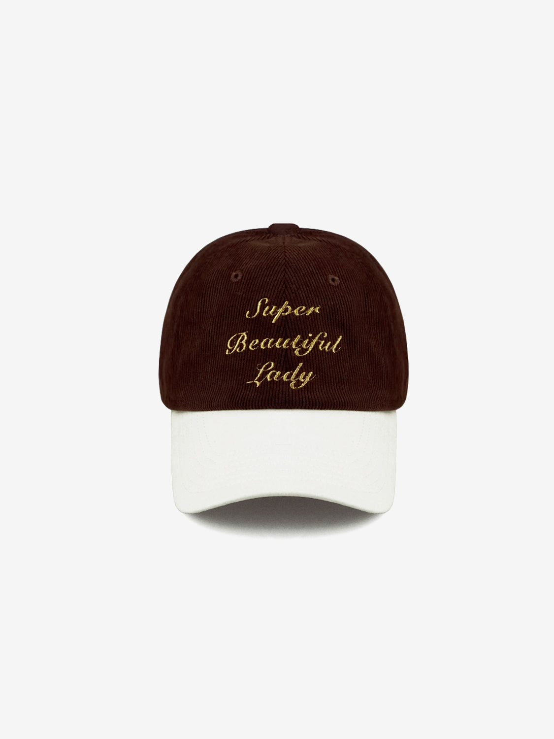 [Super Beautiful Lady] Cap - brown & white