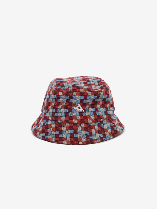 [Formula A] Bucket hat - Red & Blue Tartan