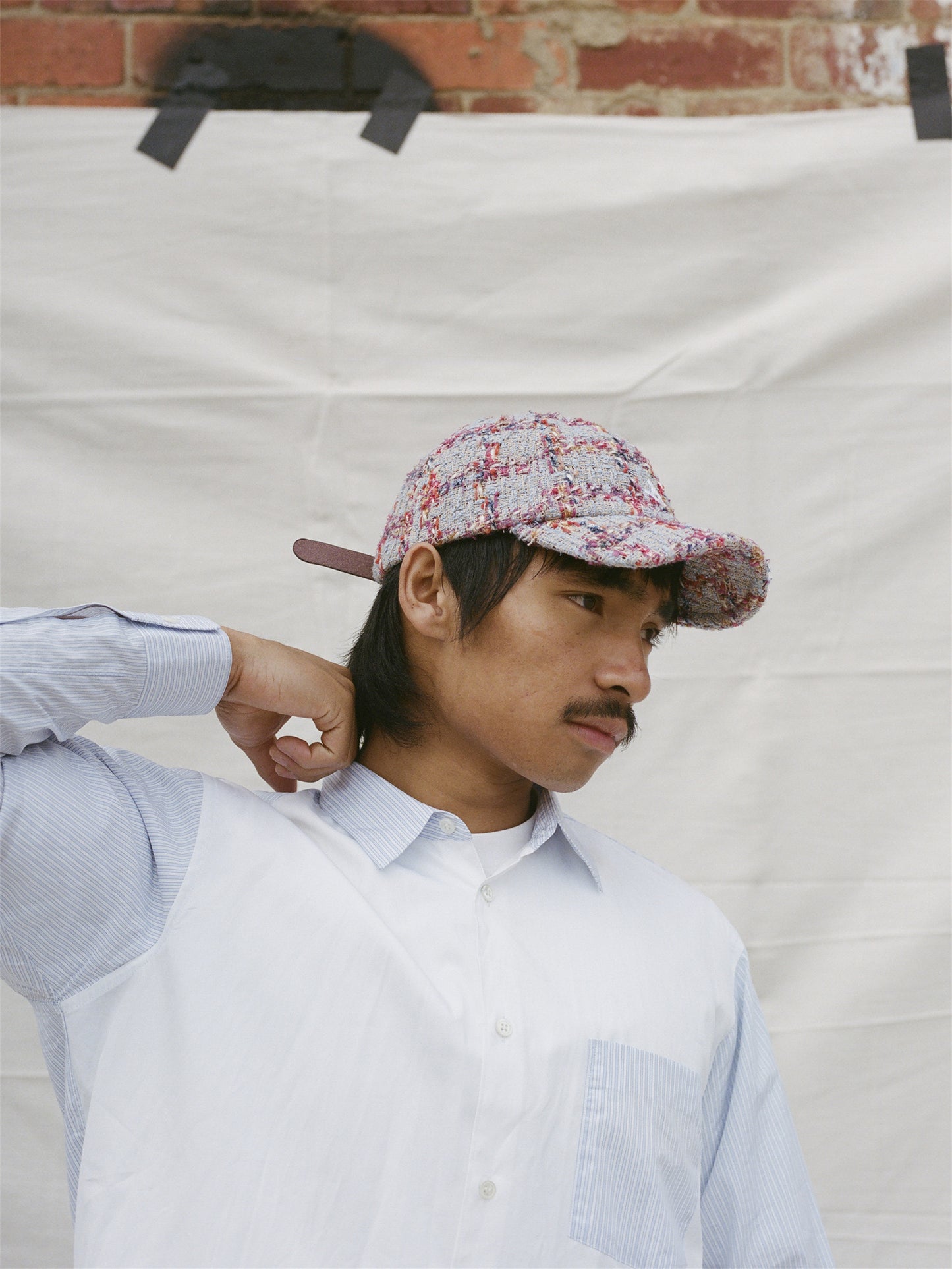 [Formula A] Cap - Red & Blue Woven Fabrics