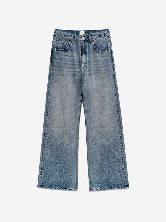 [Imported Okayama fabric] Jeans - blue