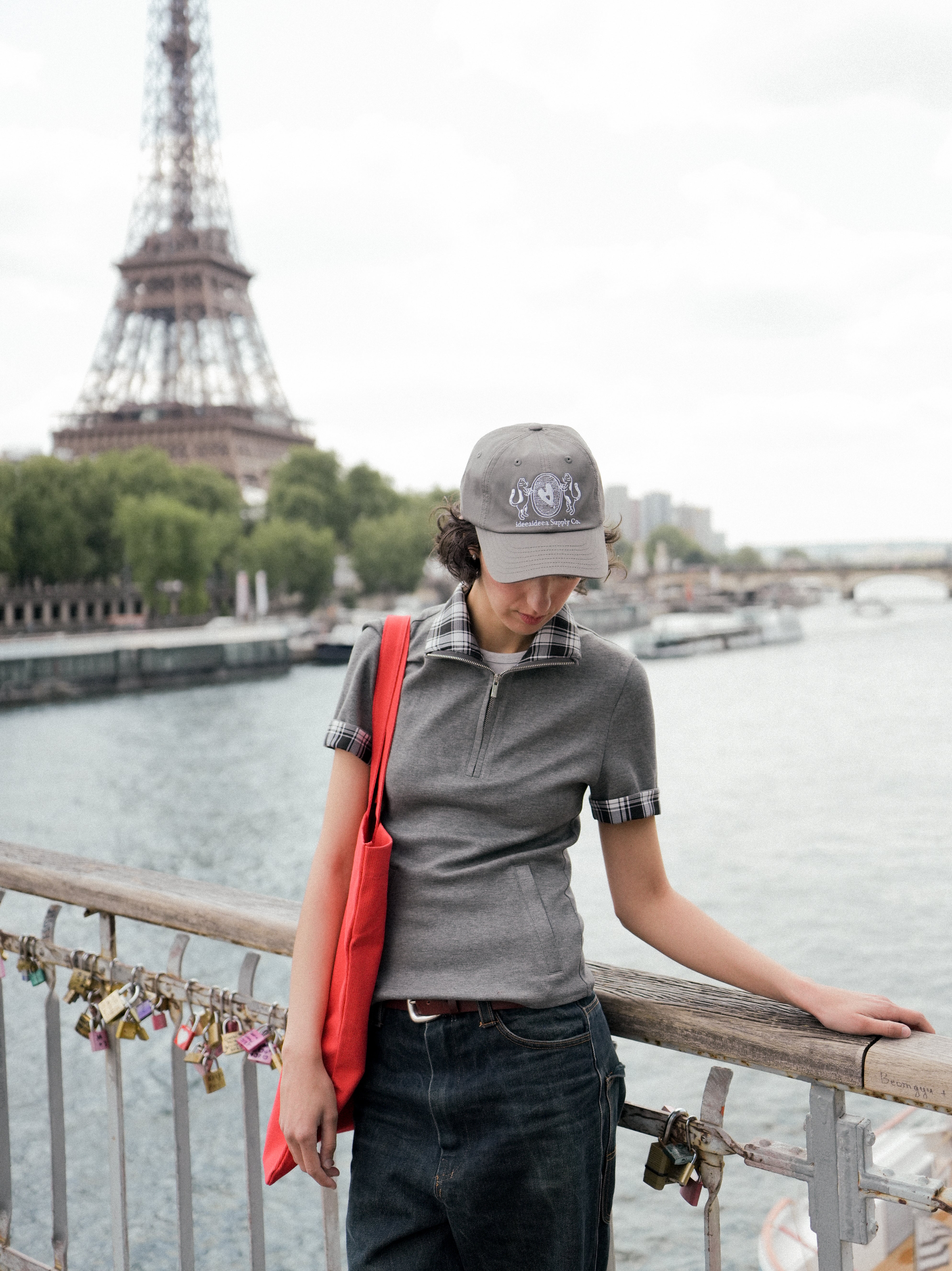 Cat Totem] Cap - grey – ideeaideea