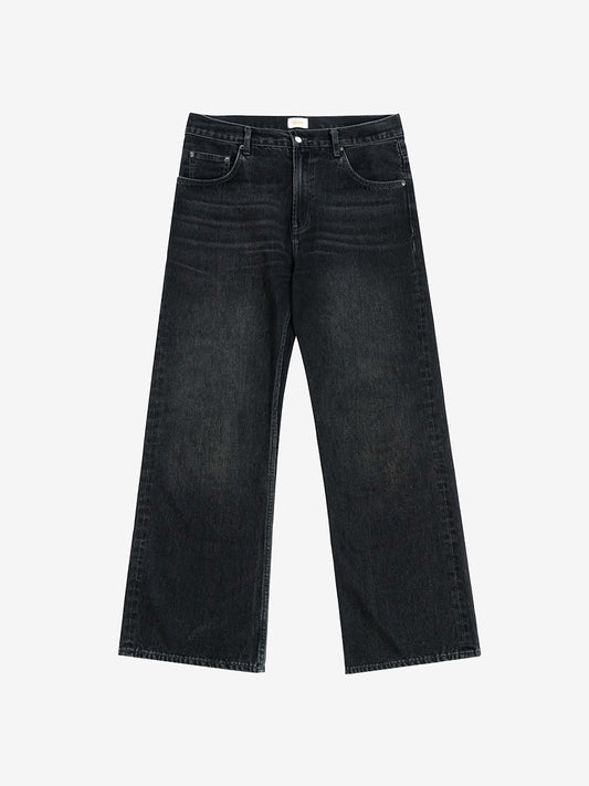 [Imported Okayama fabric] Jeans - Blak