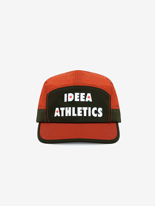 「ATHLETICS」Running Cap - olive green & orange
